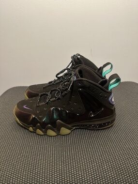 Nike Barkley Posite Max Eggplant 7.5 Black Purple 555097-003 Foamposite 2013